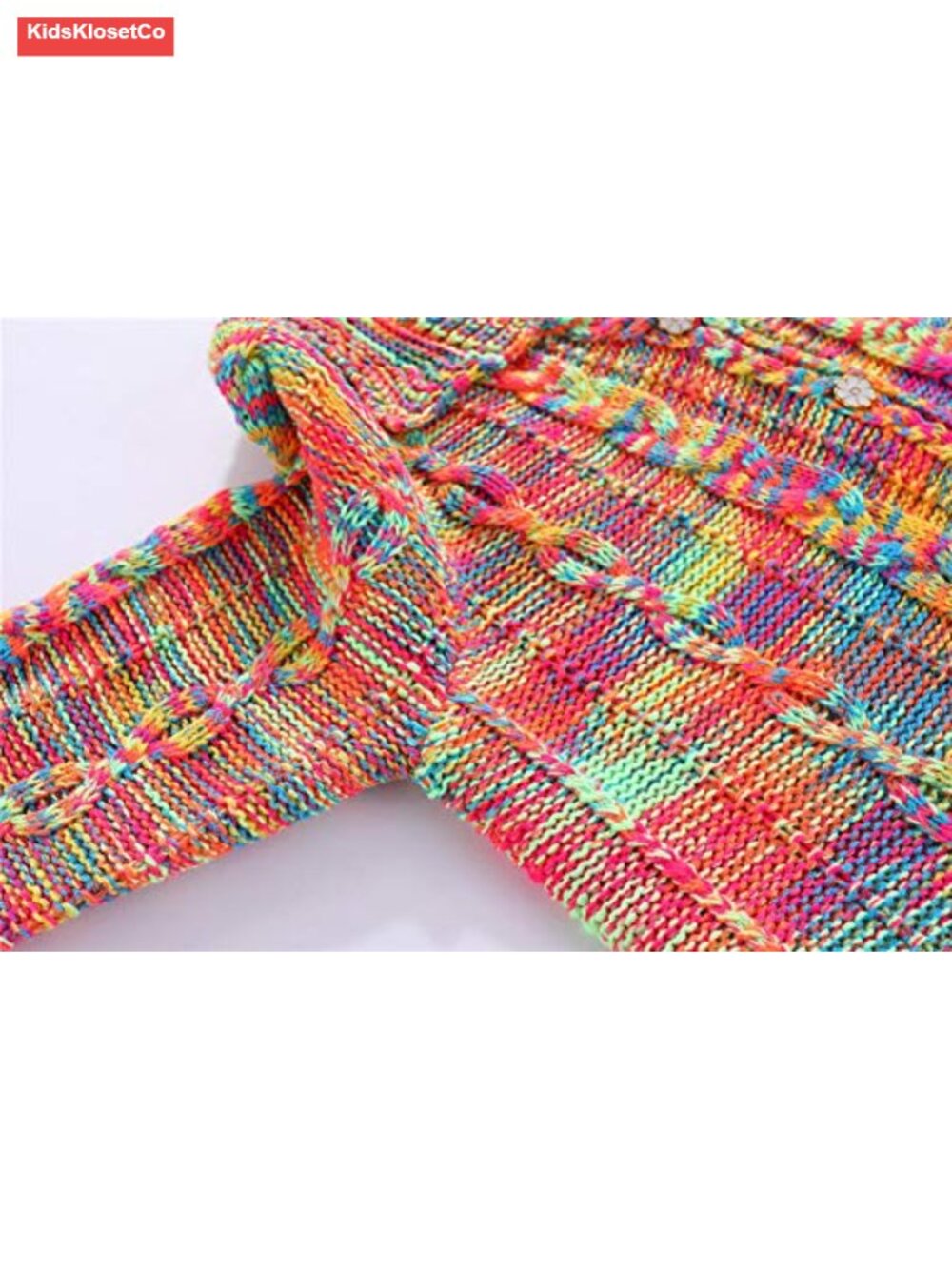 Girls Cable Knit Cardigan Button Down - Picture 5 of 6